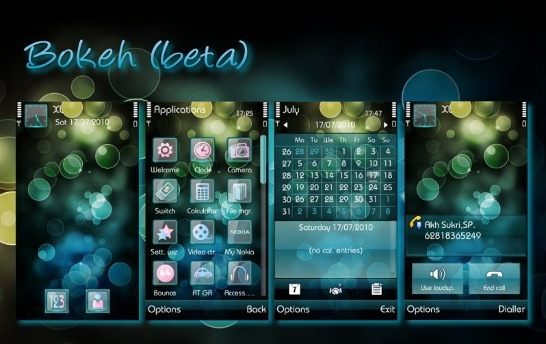 темы для Symbian смартфонов sis (s60) Bokeh 